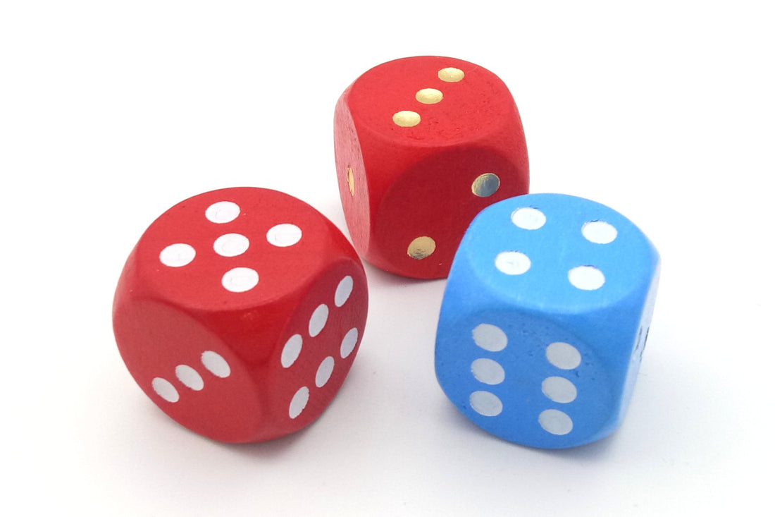 Wooden dice 20mm-red