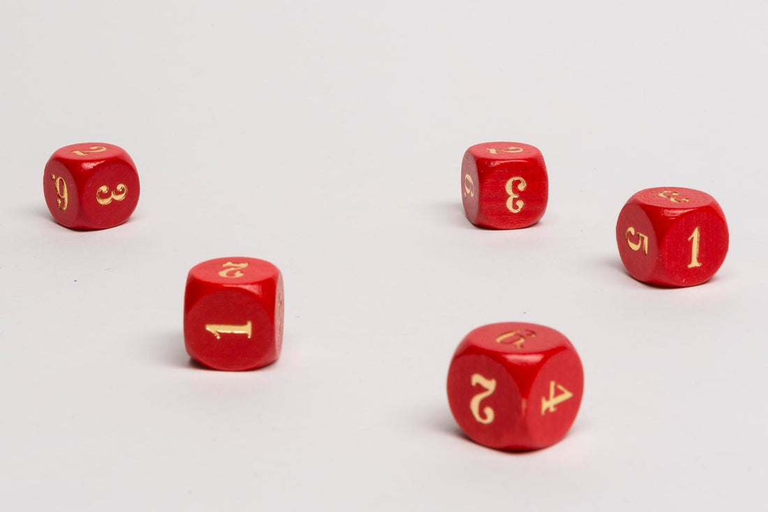 Number dice 18mm-red
