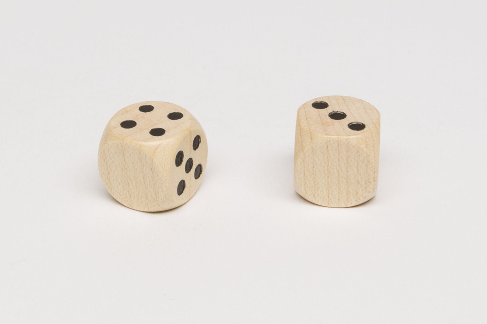 Dice with one empty side