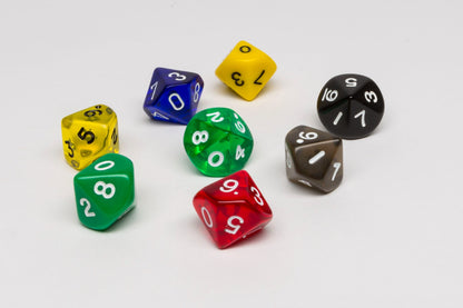 10-sided dice-white
