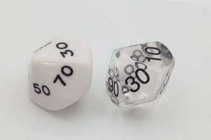 100-sided dice (00-90)