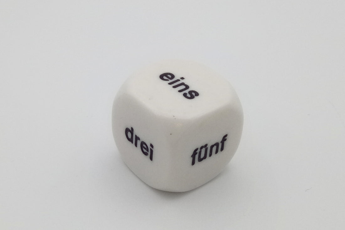 German word numbers dice 1 to 6