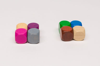 plain dice of width 16 mm-white