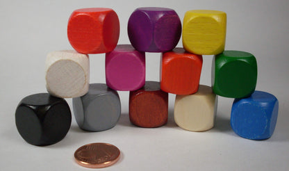 plain dice of width 16 mm-white