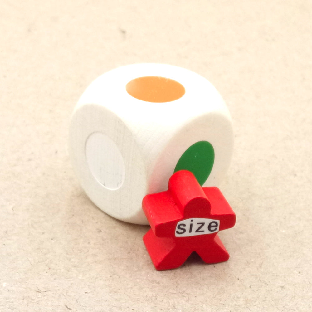 Farbwürfel 24 mm orange-weiß