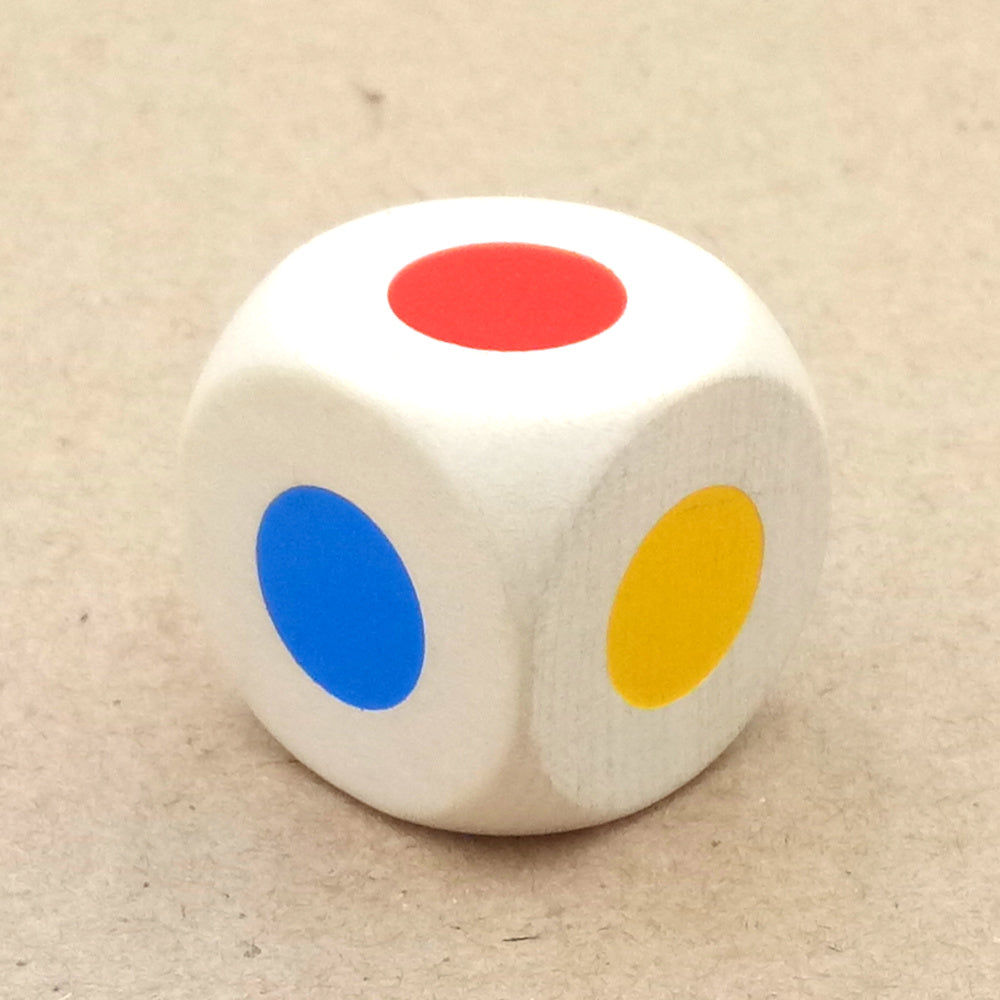 Farbwürfel 24 mm orange-weiß