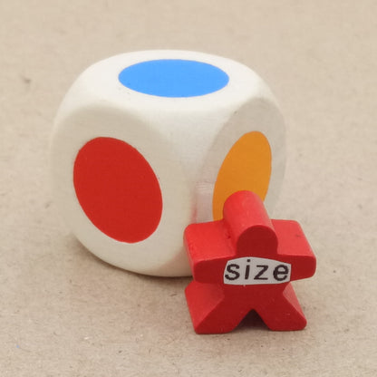 Color cube 25mm red yellow blue