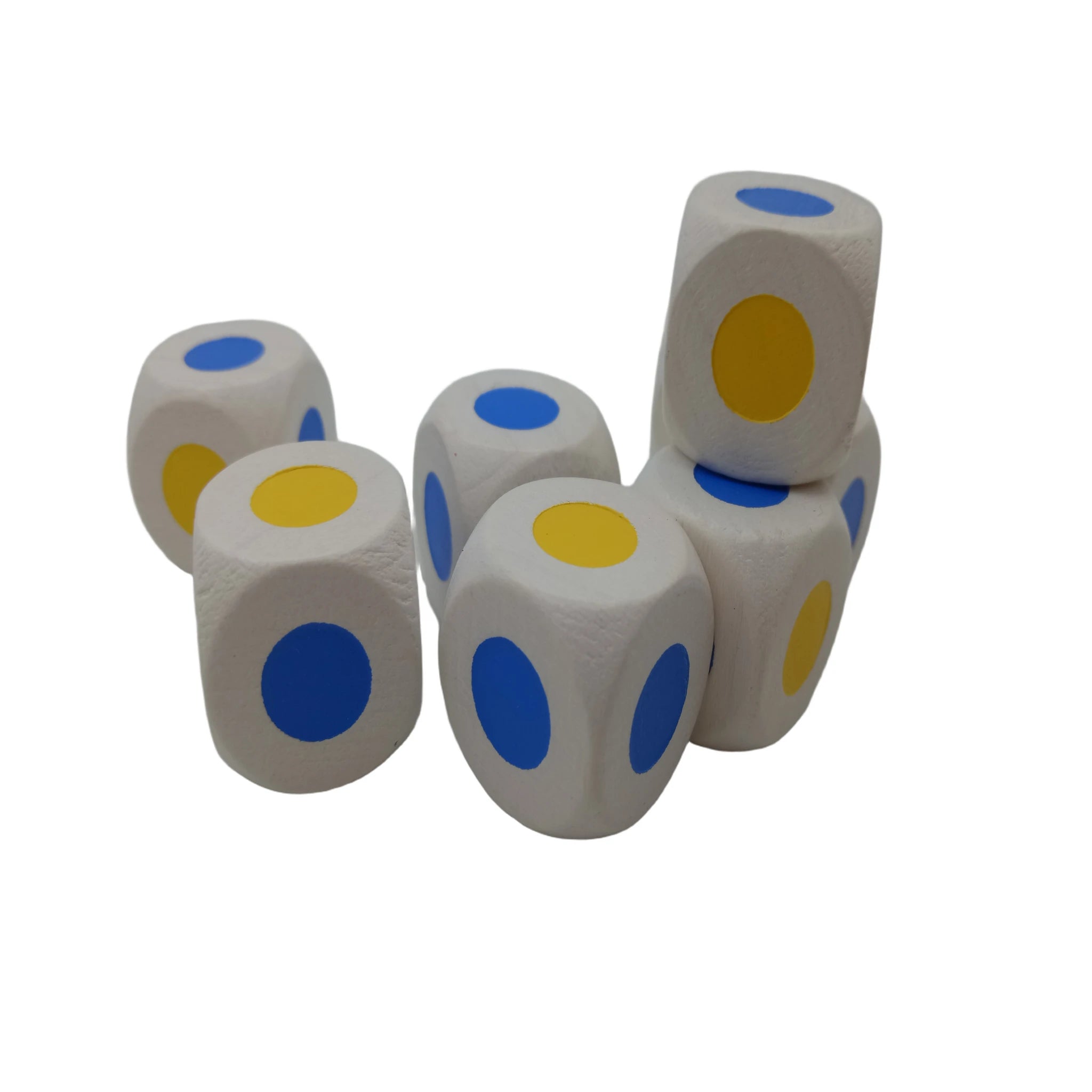 Color dice blue yellow