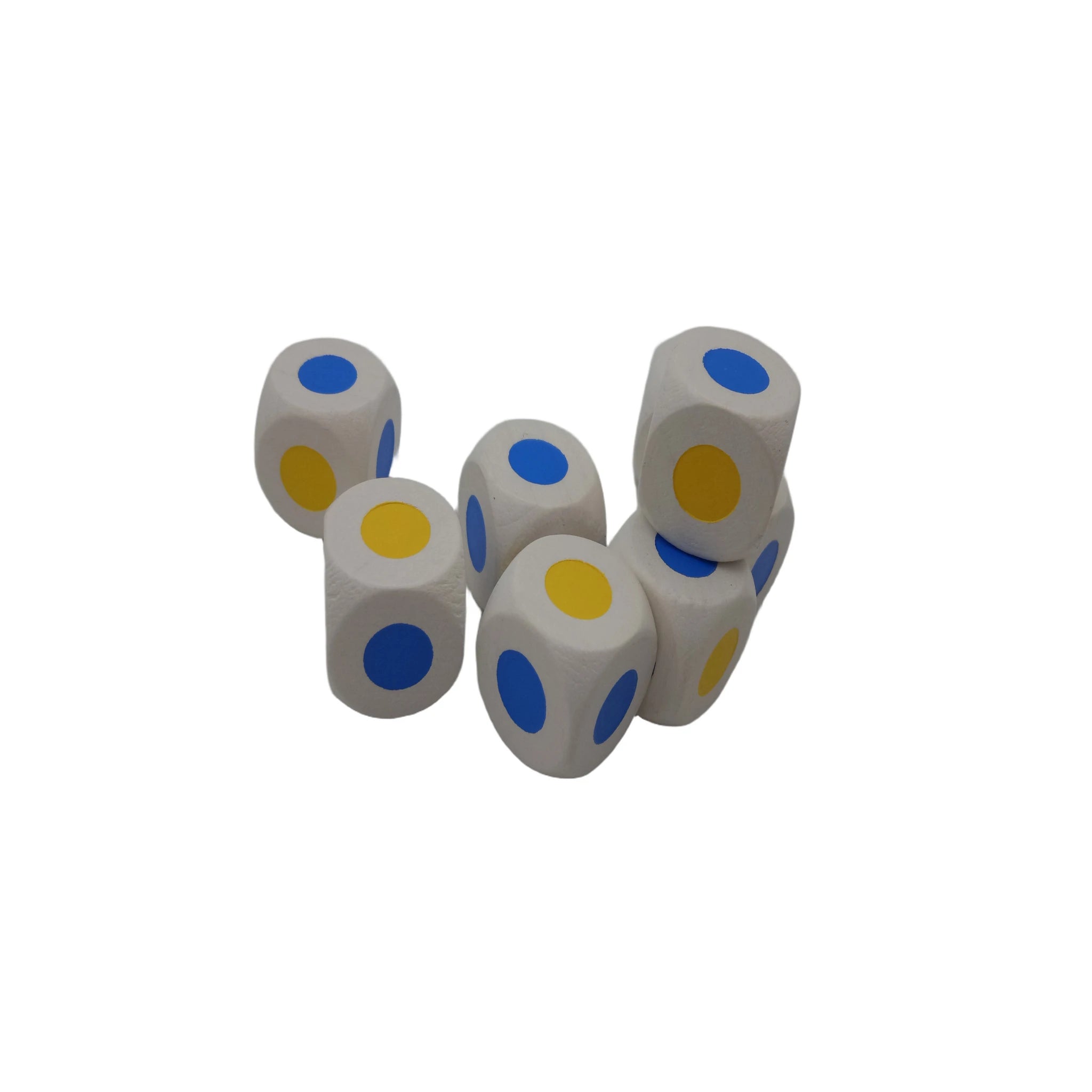 Color dice blue yellow