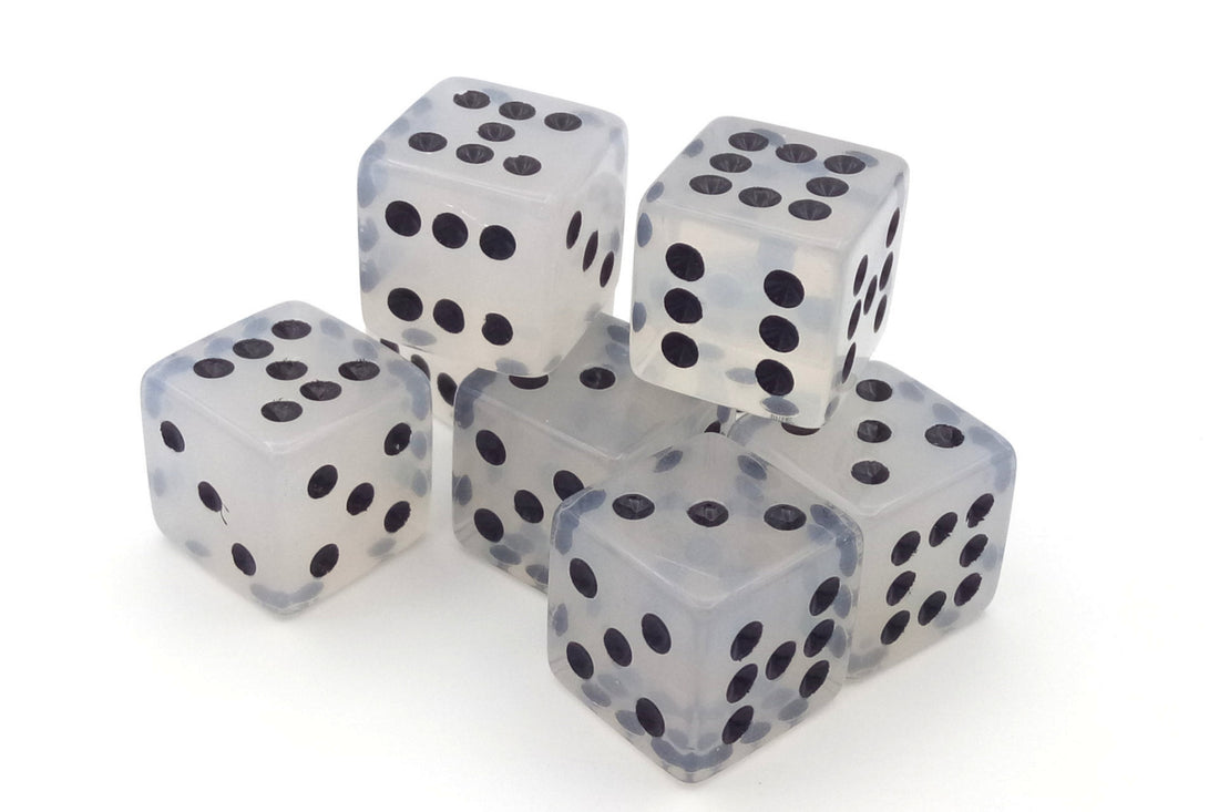 Plastic dice value 3-8