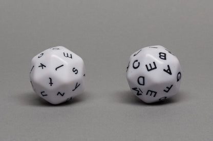 Alphabet dice 30-sided German-small