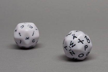 Alphabet dice 30-sided German-small