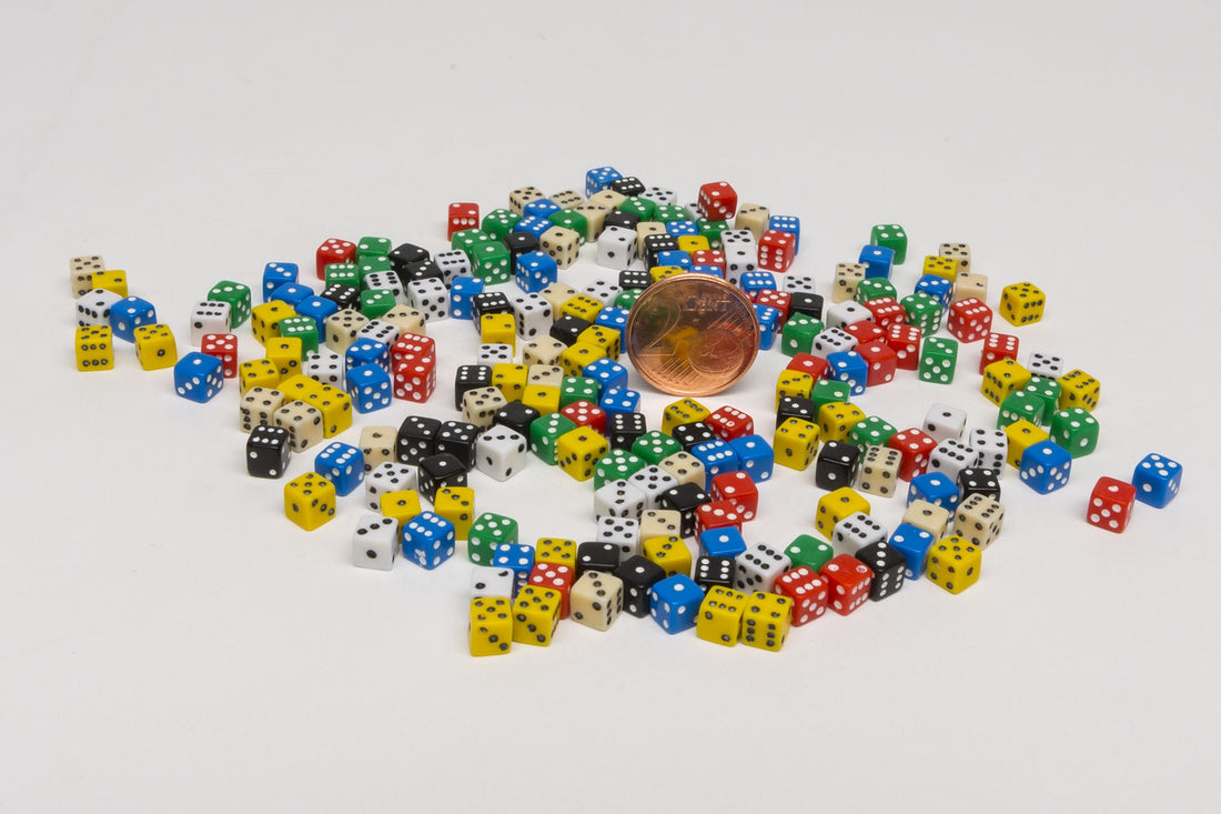 Set miniature dice small approx. 100 pieces