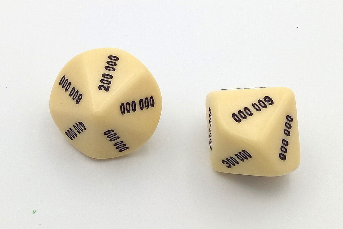 Plastic dice 100,000