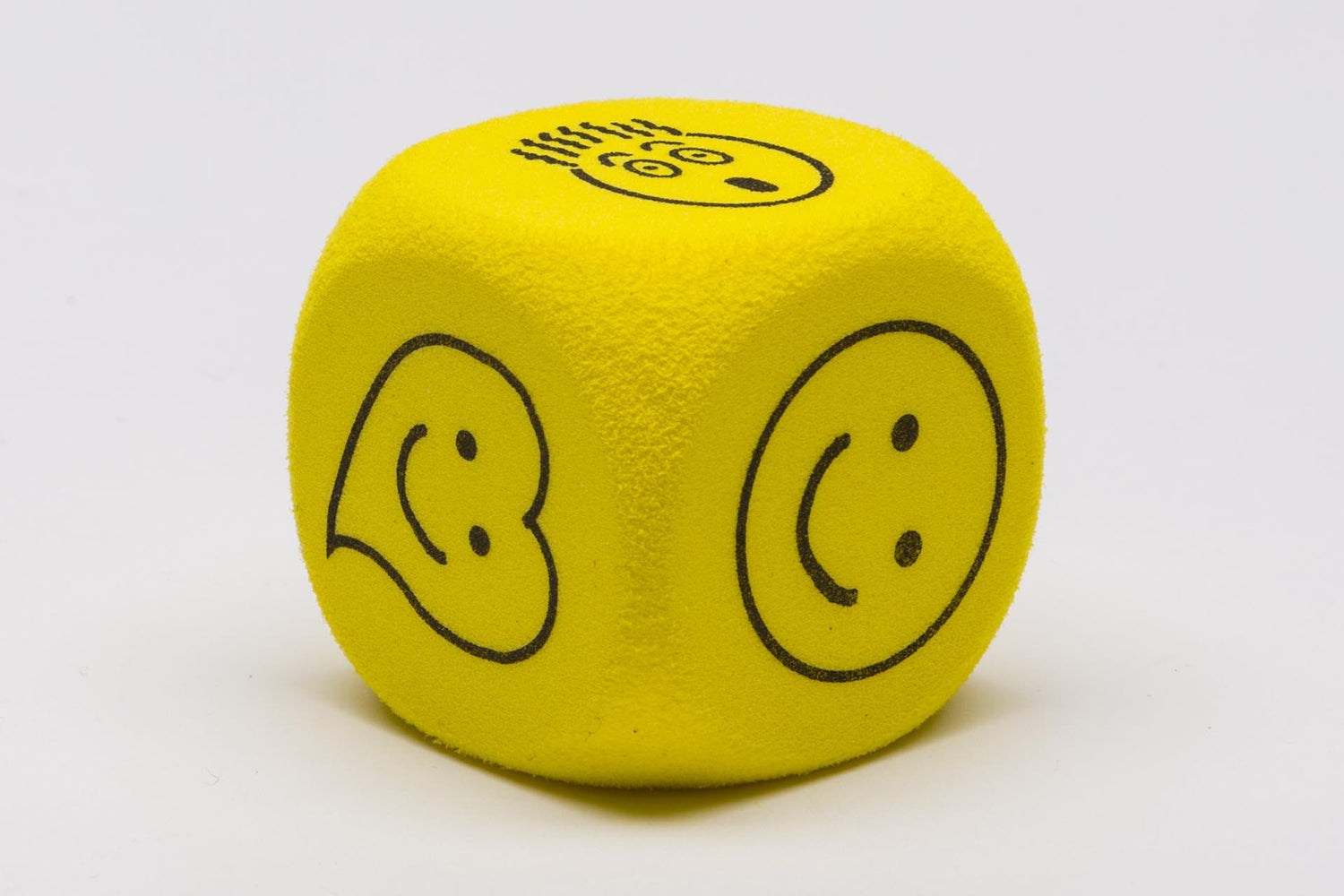 Foam dice 40mm with emotion faces