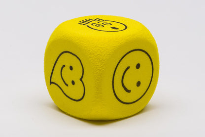 Foam dice 40mm with emotion faces