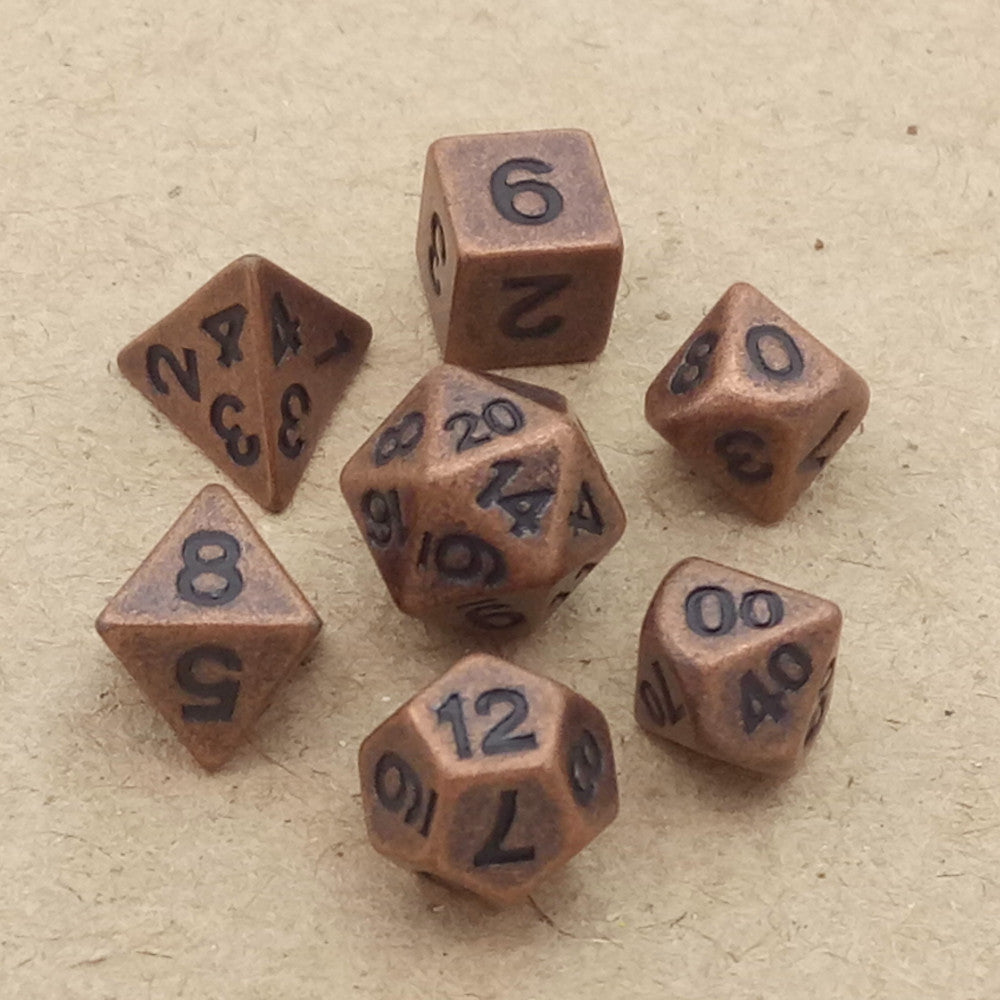 Mini Würfelset aus Metall
