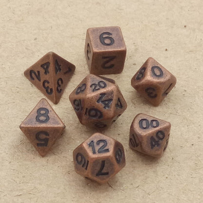 Mini Würfelset aus Metall