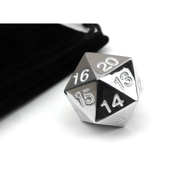 Countdown Metallwürfel 22mm D20 mit Beutel