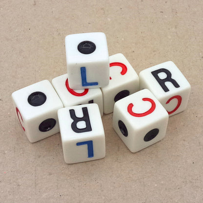 Buchstabenwürfel LCR (Left Center Right) - Richtungswürfel