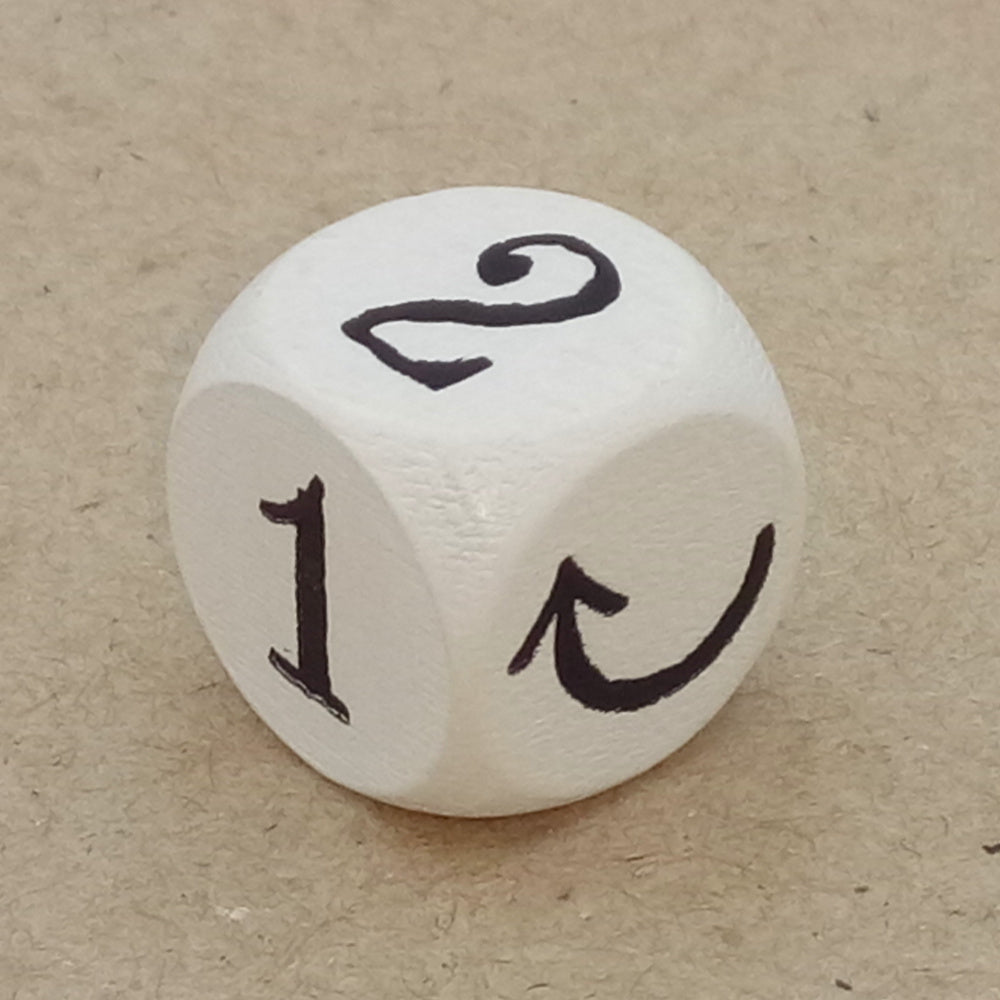 Wooden Dice 1-2-2-3-arrow-arrow