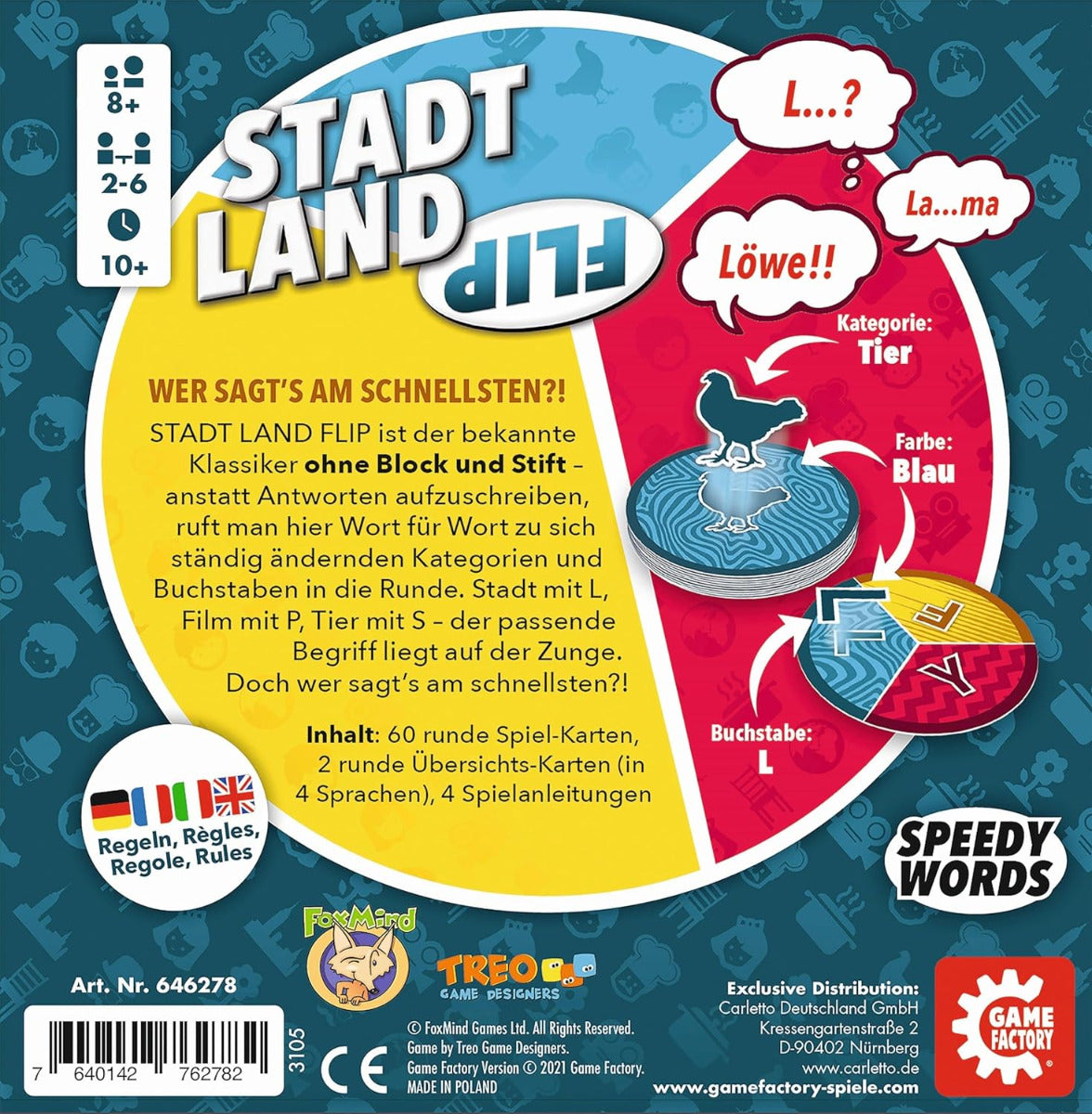 Stadt Land Flip, das superschnelle Wortspiel (DEU) - used, condition A
