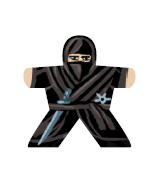 Ninja 1 - Aufkleber für Meeple