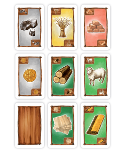 Set of resource cards (suitable for Settler base game, 3-4 player)