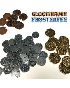 Metal coins Frosthaven-Gloomhaven - uncomplete set