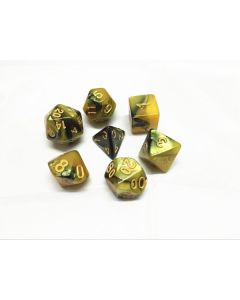 (Black+yellow) blend color dice set