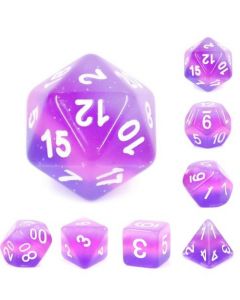 Set Purple transparent layer dice