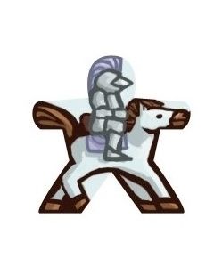Knight on horse - Label for Meeples