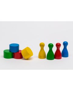 Set of pawns and cylinders