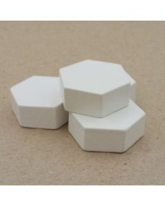 Block hex form white