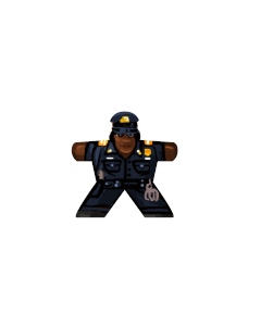 female Police officer 2 (USA) - Label for Meeples