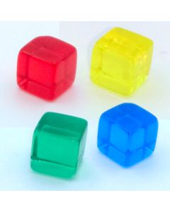 Transparent plastic cubes 10 mm