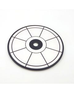 Disc with compartments for spinning arrows