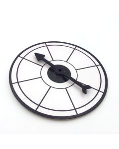 Disc with spinning arrows