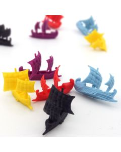 Segelschiffe in 5 Farben