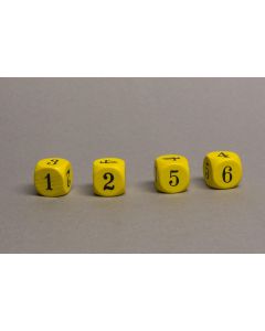 Number dice type 2 yellow