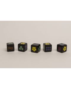 Color dice with symbols