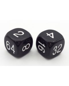 dice 2-4-8-16-32-64 for Backgammon