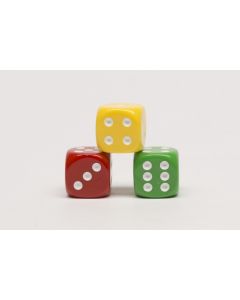 Plastic dice rounded 18 mm