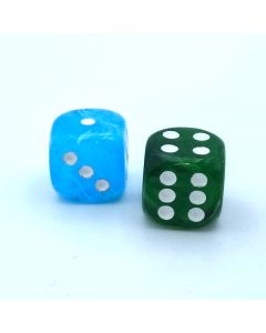 Dice set blue-green