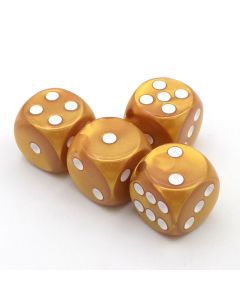 Golden metallic dice 16mm